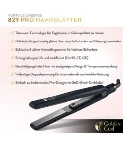 Golden Curl IL Nero Glätteisen -Optimal Kosmetik Geschäft golden curl il nero glaetteisen 1 stk 5060494260002 visual
