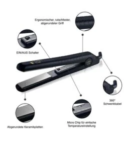 Golden Curl The Black Glätteisen -Optimal Kosmetik Geschäft golden curl the black glaetteisen 1 stk 5060494260057 visual