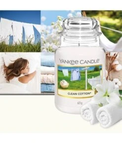 Yankee Candle Clean Cotton Housewarmer Duftkerze -Optimal Kosmetik Geschäft yankee candle clean cotton housewarmer duftkerze 0 623 kg 5038580000108 visual2