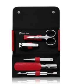 Zwilling Classic Inox Druckknopf-Etui Rot 2 Maniküre-Set